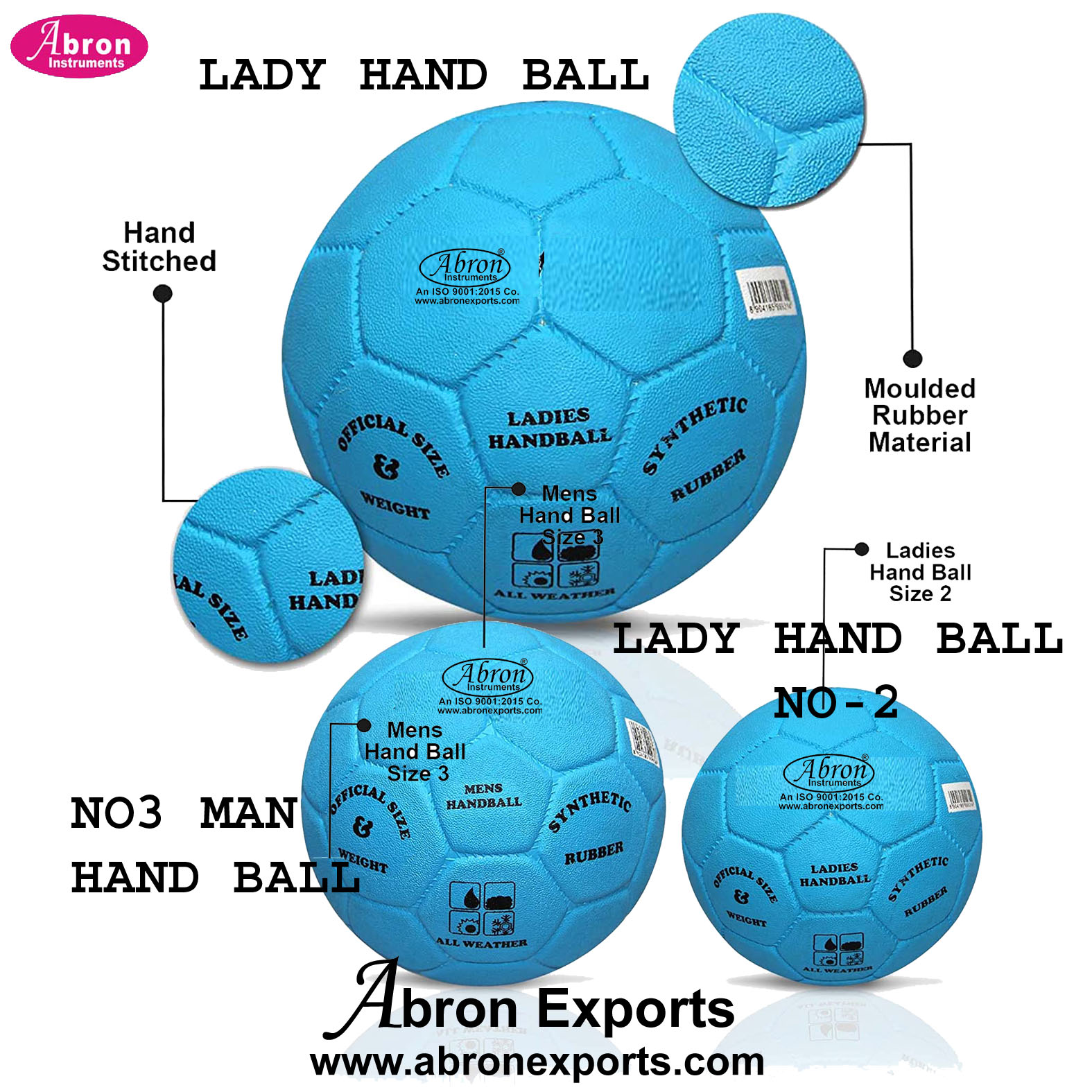 PE-015-L3 Sports Hand ball lady size no 3 indoor outdoor beach training of competition sysnthetic pk of 10 pc sports and physical education abron